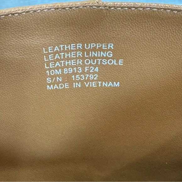 TORY BURCH BROOKE STAMPED HEEL BOOTIE IN CARAMEL CORN - SZ-10.US - Picture 9 of 12